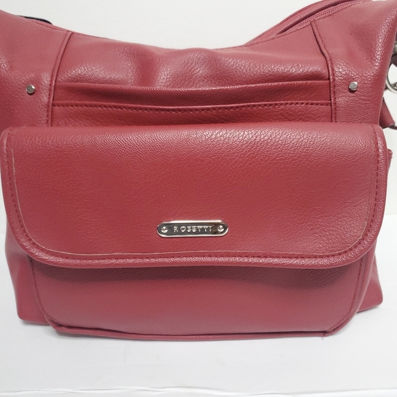 Rosetti Red Shoulder Bag Casual Chic Purse Faux Leather Hand Bag Valentines Day - Picture 2 of 12
